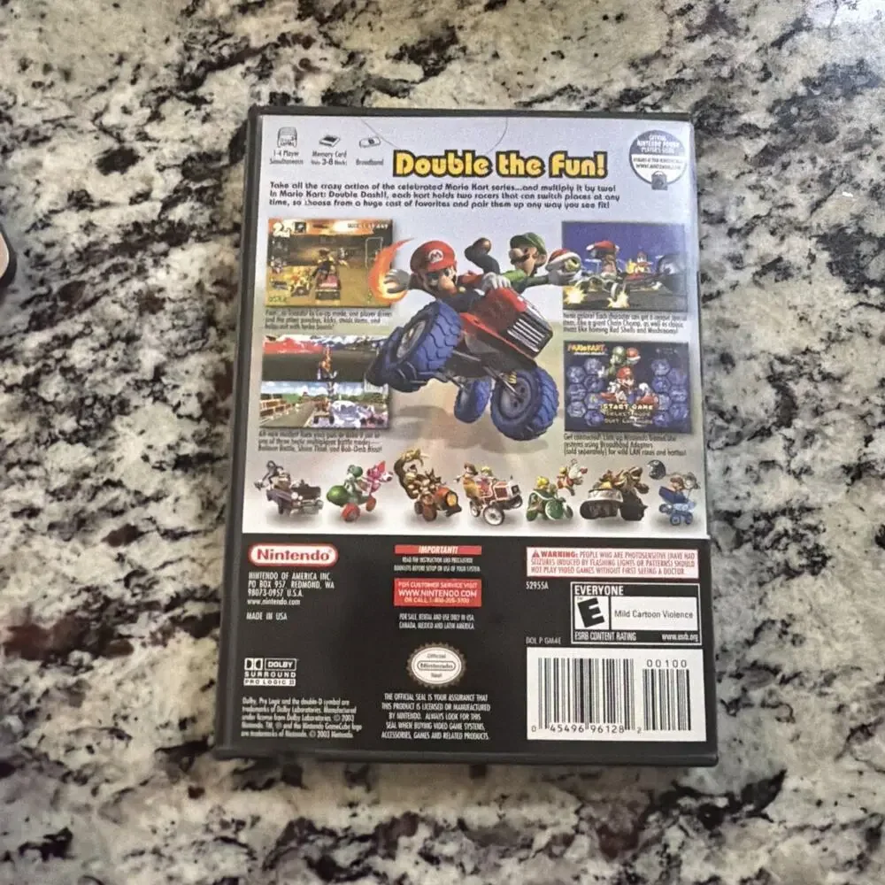 Mario Kart: Double Dash!! (Nintendo GameCube, 2003) w/ Case No Manual